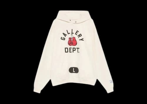 Gallery Dept. Boxing Merch Hoodie Cream