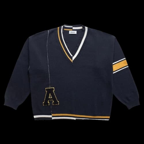 Ambush Sports Destroyed Rib Knit Sweater 'Blue'