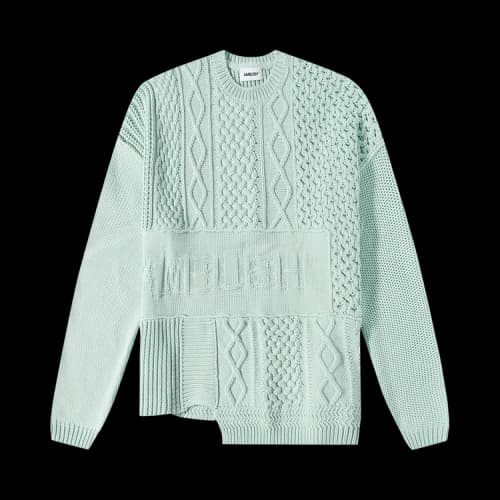 Ambush Patchwork Knitted Jumper 'Mint'