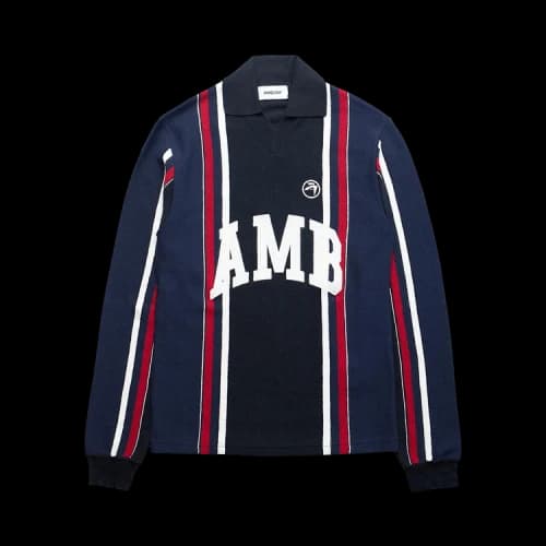 Ambush Long-Sleeve Embroidered Polo 'Blue'