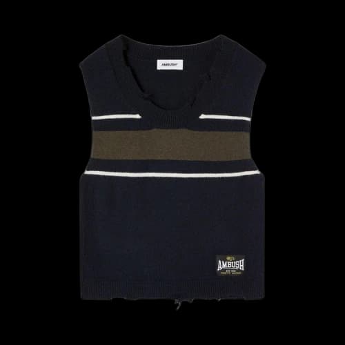 Ambush Rib Knit Vest 'Navy'