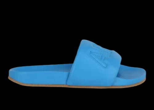 Ambush Quilted Logo Slides Blue