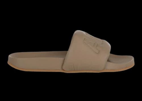 Ambush Quilted Logo Slides Beige