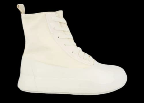Ambush Mixed Media High-Top Sneakers White