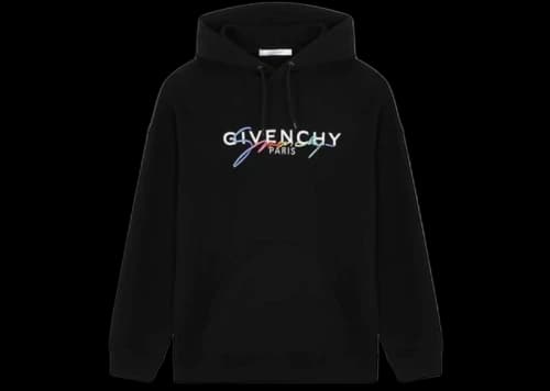 Givenchy Rainbow Signature Hoodie Black
