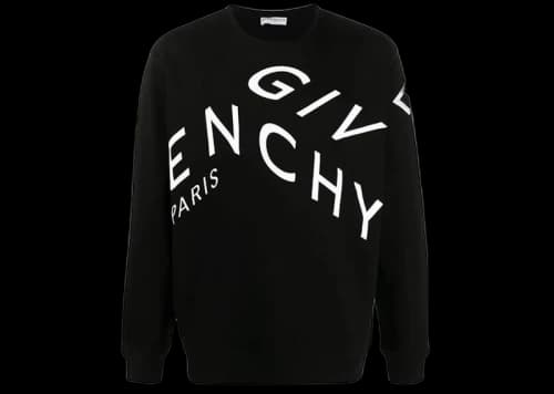 Givenchy Refracted Embroidered Logo Crewneck Black/White