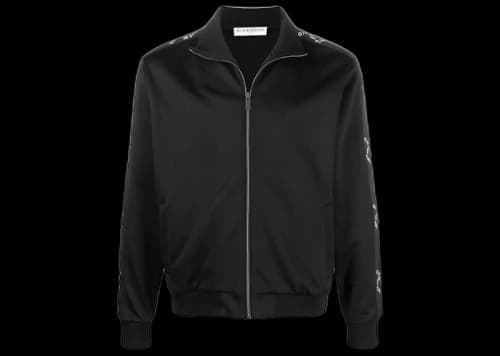 Givenchy Refracted Logo Tape Zip-Up Track Jacket Black