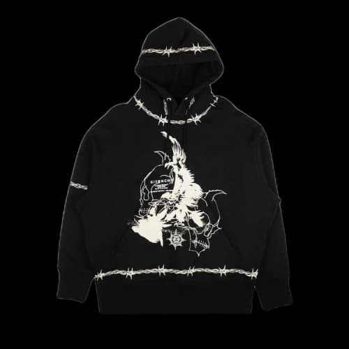 Givenchy Barbed Eagle Oversized Fit Hoodie 'Black'