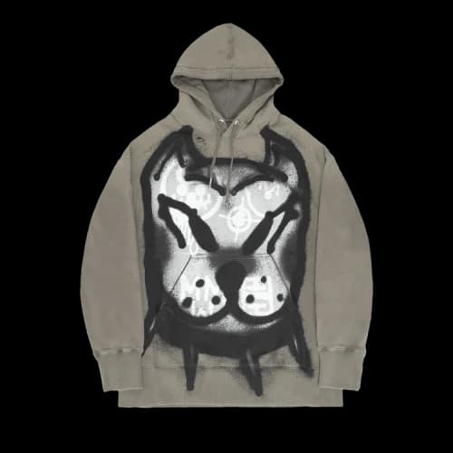 Givenchy Collared Dog Oversized Hoodie Washed 'Military Green'