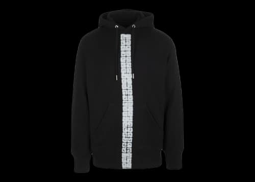 Givenchy 4G Graffiti Stripes Effect Hoodie Black/White