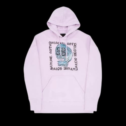 Givenchy Slim Fit Embroidery And Print Hoodie 'Lilac'