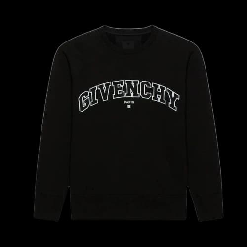 Givenchy College Slim Fit Crewneck Sweatshirt Black
