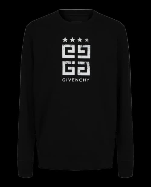 Givenchy Slim-Fit Stars 4G Logo Sweatshirt Black