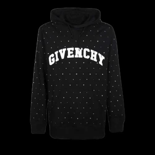 Givenchy Logo Strass Hoodie Black