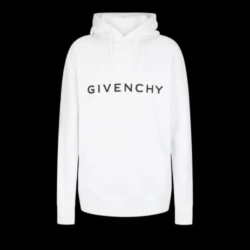 Givenchy Slim-Fit Logo Print Hoodie 'White'