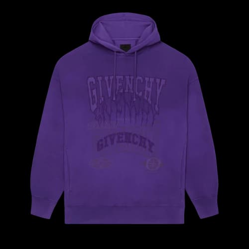Givenchy Slim Fit Print Hoodie 'Purple'