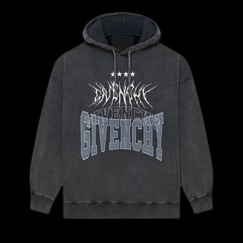 Givenchy Slim Fit Print Hoodie 'Grey'