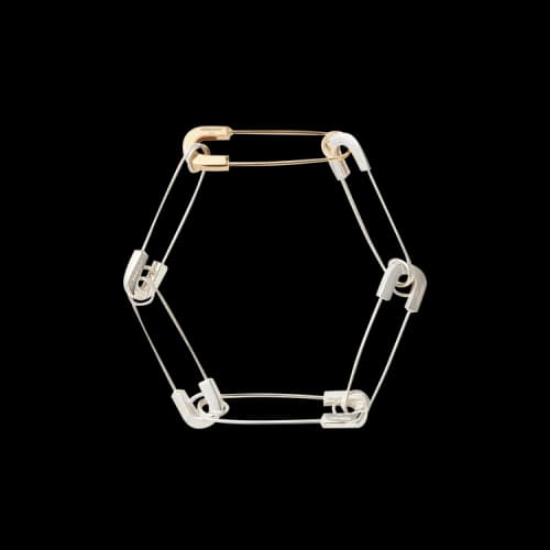Ambush Safety Pin Link Bracelet 'Silver'