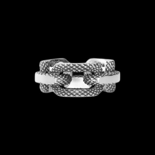 Ambush Textured Chain Ring 'Silver'