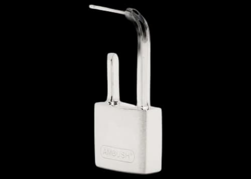 Ambush Small Padlock Earring Silver