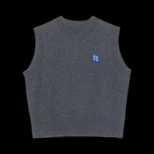 Ader Error V-Neck Knitted Vest 'Charcoal'