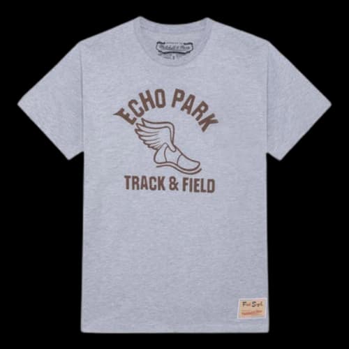 Mitchell & Ness x Fred Segal Echo Park Track T-shirt 'Grey'