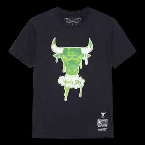 Mitchell & Ness Chicago Bulls Hardwood Classics Slime Drip T-Shirt 'Black'
