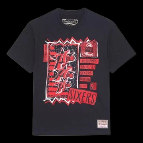 Mitchell & Ness x NBA Philadelphia 76ers T-shirt 'Black'