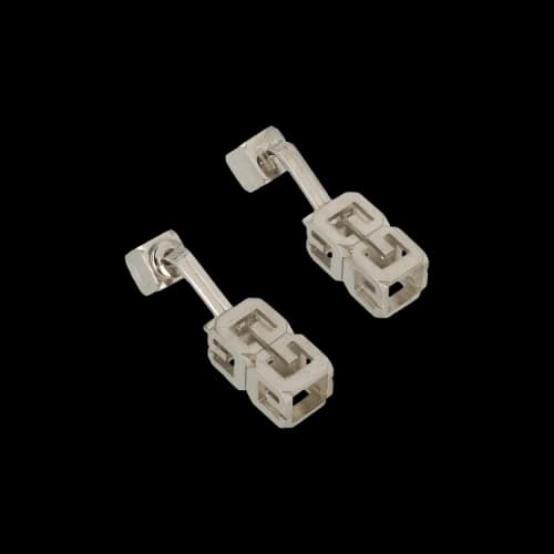 Givenchy G Cube Earrings 'Silver'