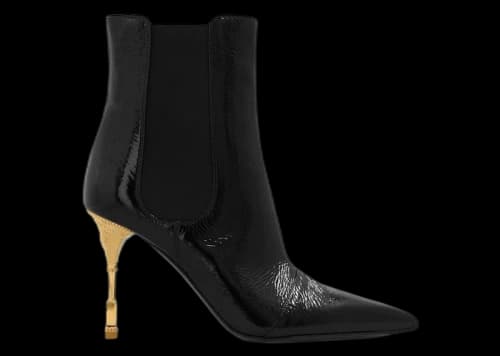 Balmain Moneta Leather Ankle Boots Black (Women's)