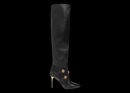 Balmain Alma Leather Boots Black (Women's)
