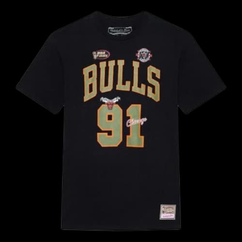 Mitchell & Ness shortsleeved T-shirt, Chicago Bulls Rodman 91 Black