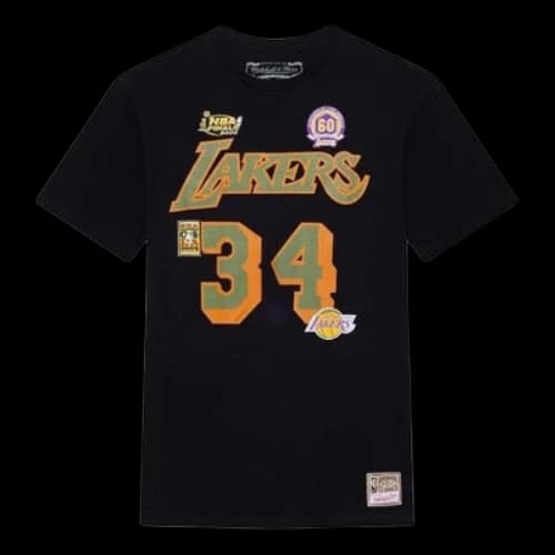 Mitchell & Ness x NBA Los Angeles Lakers Script T-shirt 'Shaquille O'neal 34'