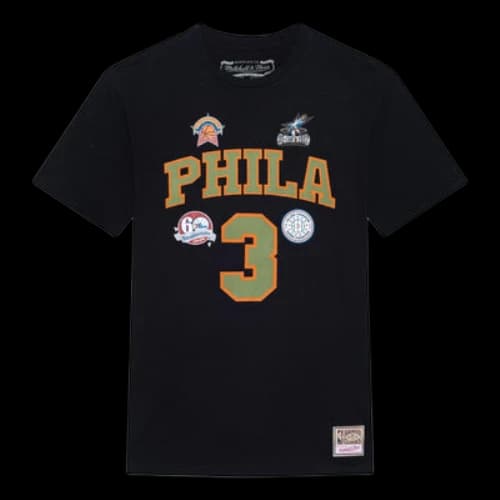 Mitchell & Ness x NBA Philadelphia 76ers Script T-shirt 'Allen Iverson 3'