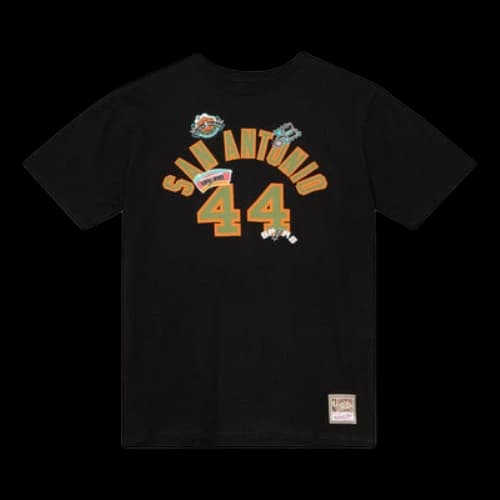 Mitchell & Ness x NBA San Antonio Spurs Script T-shirt 'George Gervin 44'