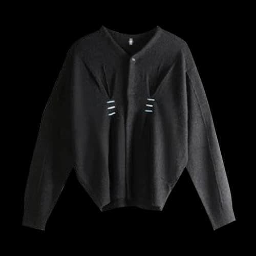 Ader Error Round Neck Cardigan 'Noir'