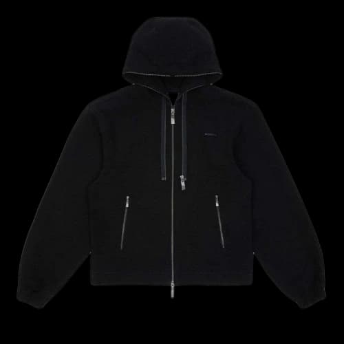 Ader Error Semi-Oversized Fit Zip Hoodie 'Black'