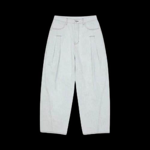 Ader Error Semi-Oversized Fit Jeans 'White'