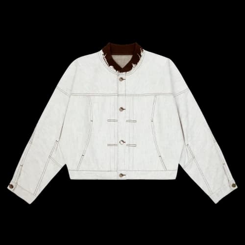 Ader Error Semi-Oversized Fit Trucker Jacket 'White'