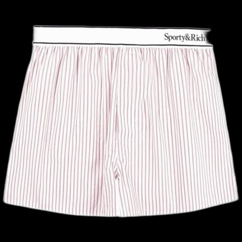 Sporty & Rich Serif Logo Boxer 'White/Merlot'