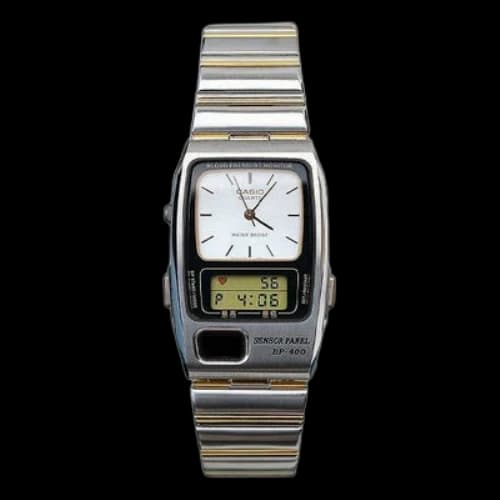 CASIO General VINTAGE Japan / South Korea Fashion Silver Analog/Digital Combo