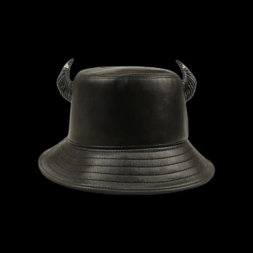 Givenchy Leather Horns Bucket Hat 'Black'