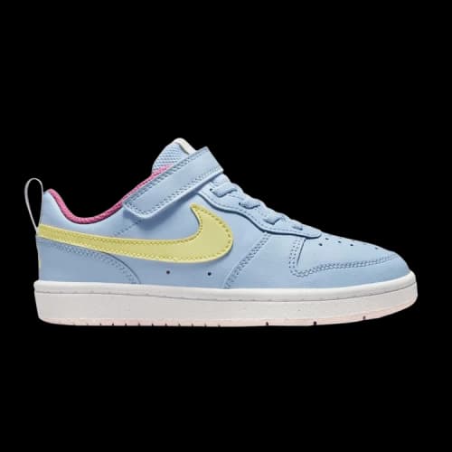 Nike Court Borough 2 Slip-Resistant Cushioning Wear-Resistant Low-Top Children's Basketball Shoes Blue Kids'