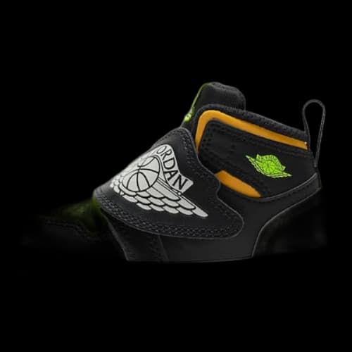 (TD) Air Jordan 1 Sky 'Black Green Orange'