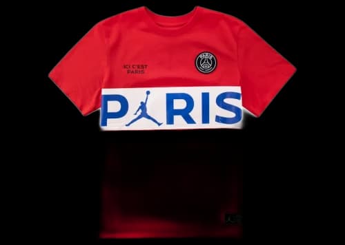Jordan x Paris Saint-Germain Wordmark Tee Red