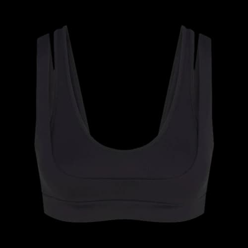 NikeSKIMS Matte Double Strap Scoop Bra 'Obsidian'