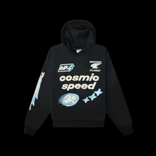 Broken Planet Cosmic Speed Midnight Black Hoodie
