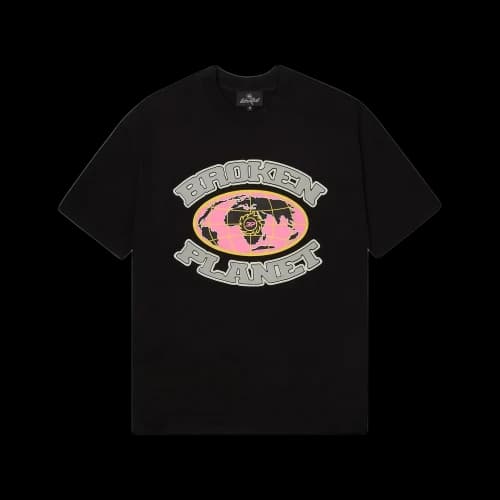 Broken Planet Grid Midnight Black T Shirt