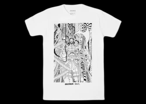 BAIT x Brzrkr #1 Tradd Moore Cover Black And White Tee White