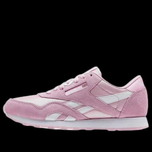 Reebok Classic Leather Nylon Running Shoes K Pink/White